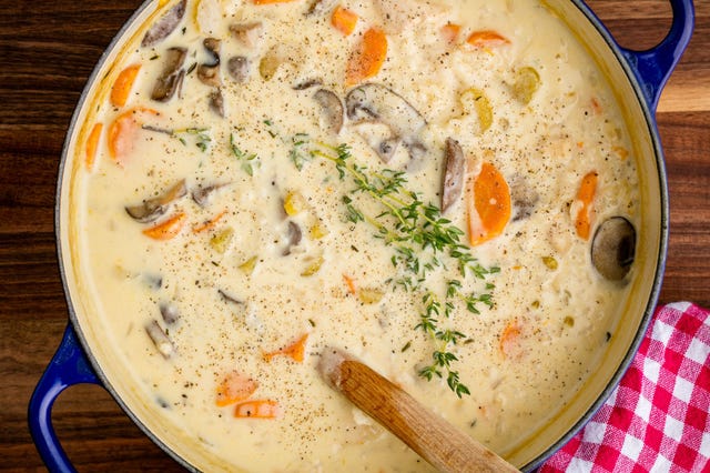 creamy chicken  rice soup