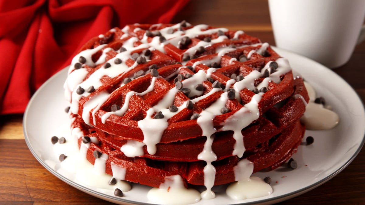 preview for Make Cake An Acceptable Breakfast With Red Velvet Waffles