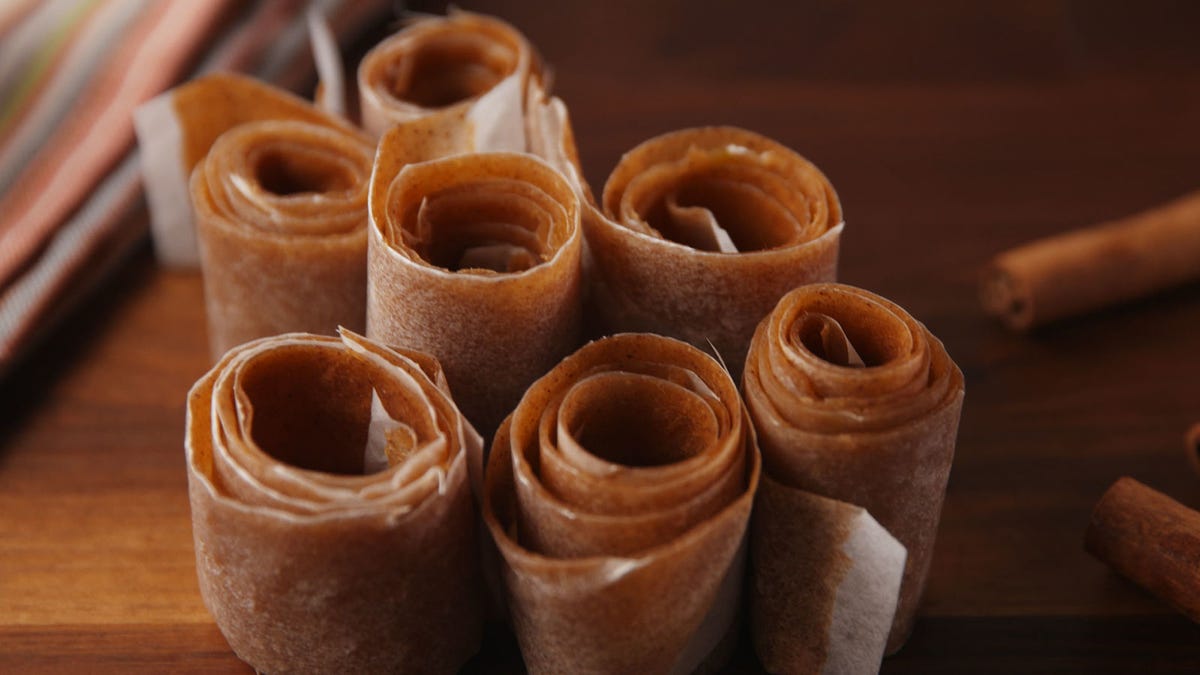 Video player poster image preview for Apple Cinnamon Fruit Roll-Ups Are Fall's Healthiest Snacks