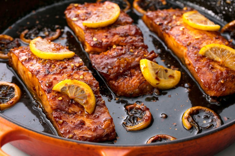 Honey Garlic Glazed Salmon Horizontal Honey Garlic Glazed Salmon Horizontal
