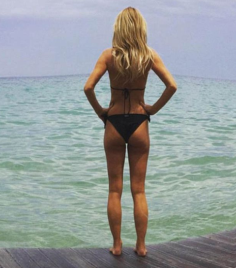 Bikini, Clothing, Human leg, Undergarment, Swimwear, Thigh, Leg, Muscle, Blond, Standing, 