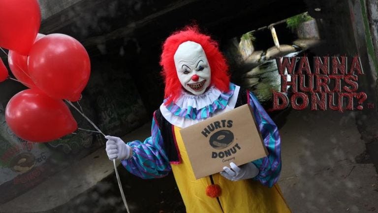 preview for SQ - This Creepy Clown Will Deliver Donuts To Your Friends!