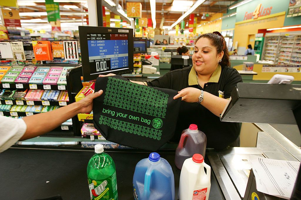 Bringing your own bags grocery online store