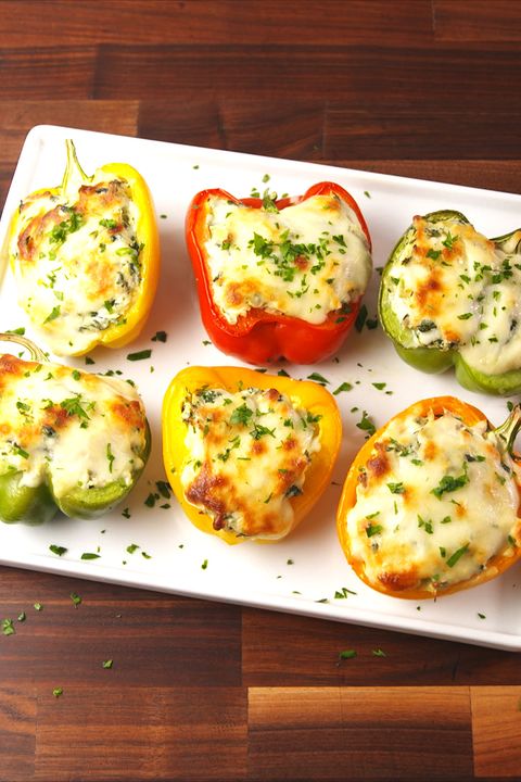 spinach and artichoke stuffed peppers