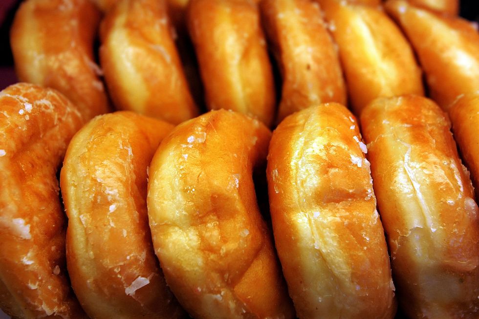 Dunkin' Donuts glazed doughnuts.