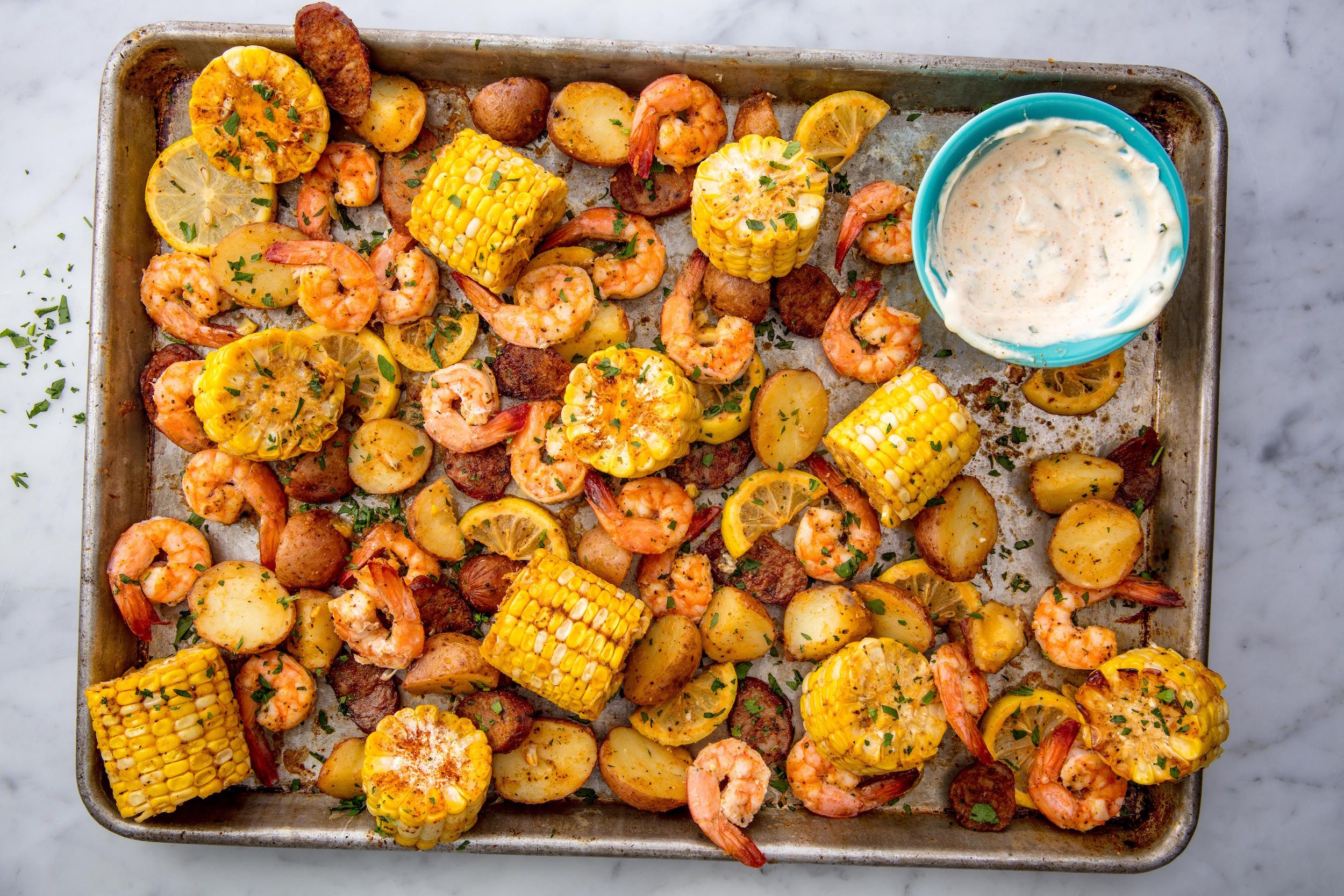 Best Sheet Pan Shrimp Boil Recipe How To Make Sheet Pan Shrimp Boil