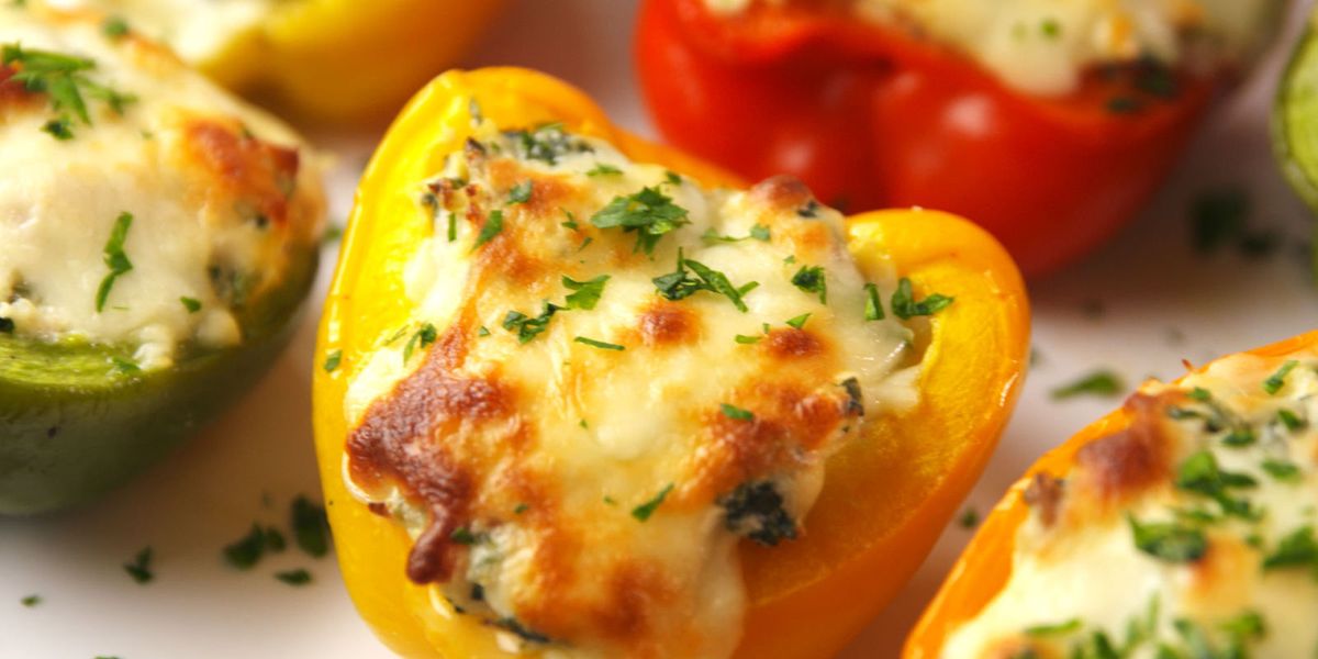 Best Spinach Artichoke Stuffed Pepper Recipe - How to Make ...