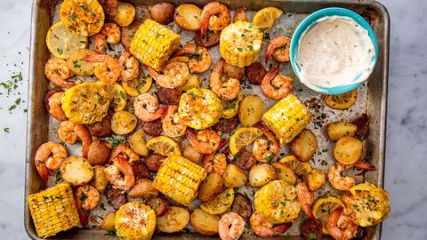 preview for Sheet Pan Shrimp Boil Is The Easiest Summer Dinner
