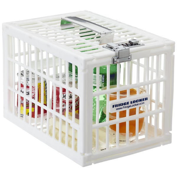 <p><strong data-redactor-tag="strong" data-verified="redactor"><em data-redactor-tag="em" data-verified="redactor">$20</em></strong> <a href="https://www.containerstore.com/s/collections/banks-safes/fridge-locker/12d?productId=10030818&amp;" target="_blank" class="slide-buy--button" data-tracking-id="recirc-text-link">BUY NOW</a></p><p>For when you need to keep your leftovers safely stored from thieving hands.</p>