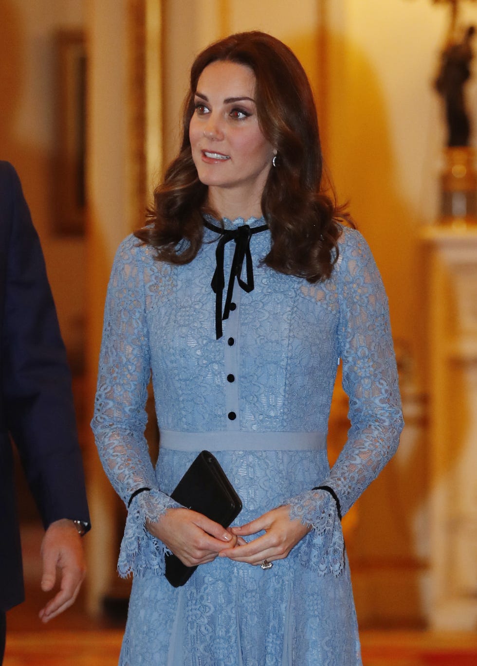 Clothing, Blue, Fashion, Outerwear, Long hair, Electric blue, Neck, Formal wear, Suit, Denim, 