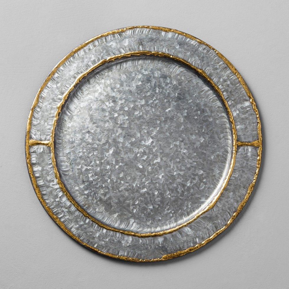 Circle, Plate, Metal, Dishware, Serveware, Tableware, Brass, 