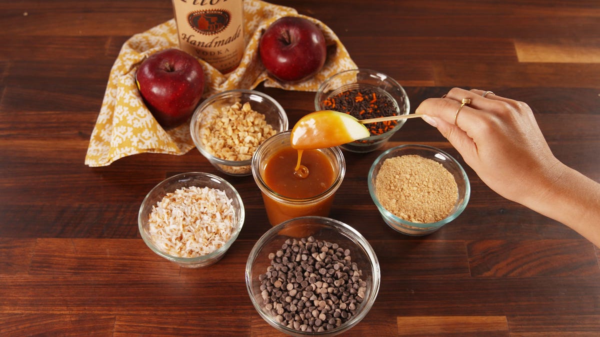 Video player poster image preview for Boozy Caramel Apples Are A Fall MUST