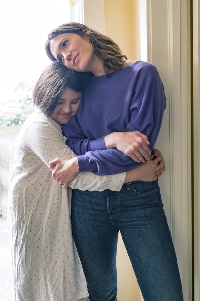Photograph, People, Hug, Interaction, Smile, Love, Shoulder, Abdomen, Photography, Outerwear, 