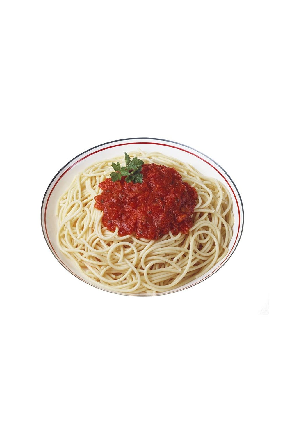 <p>Take it away, Alissa Rumsey: "[Pasta] is similar to a sugar or candy craving because simple carbs are treated the same way as sugar once they are digested. If you're eating too many simple carbs and not enough protein and fat, your blood sugar levels will fluctuate, causing you to crave more carbs." So like you've always known deep down, more veg, protein, and fat (yay), and less spag bol (noo).  </p>