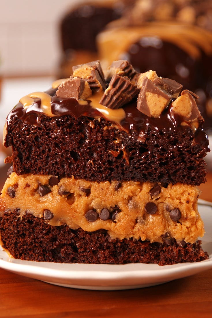 peanut butter cookie dough cake