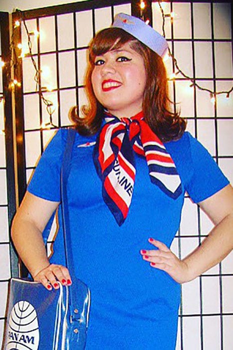 retro pan am flight attendant costume