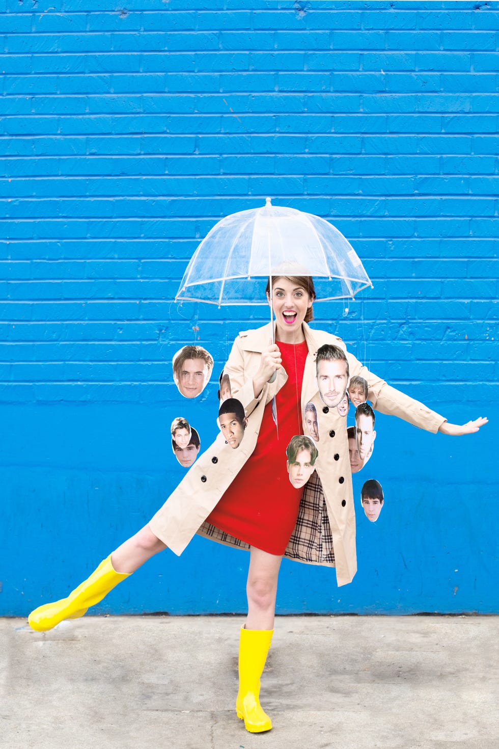Umbrella, Blue, Street fashion, Costume, Illustration, Outerwear, Cosplay, Fashion accessory, Electric blue, Art, 