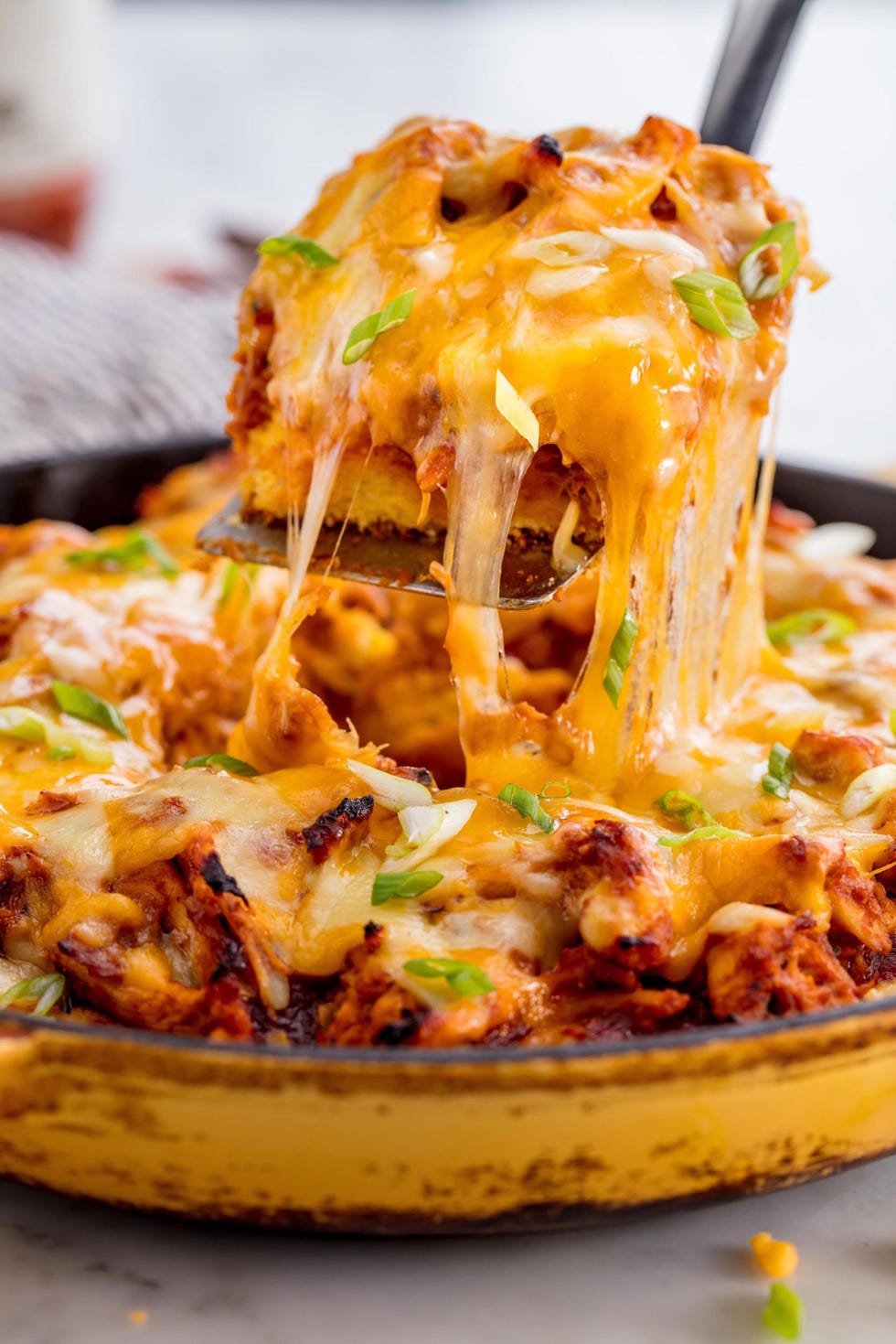 BBQ Chicken Cornbread Skillet Vertical