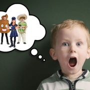 Child, Facial expression, Head, Cartoon, Toddler, Cheek, Illustration, Mouth, Baby, Fun, 