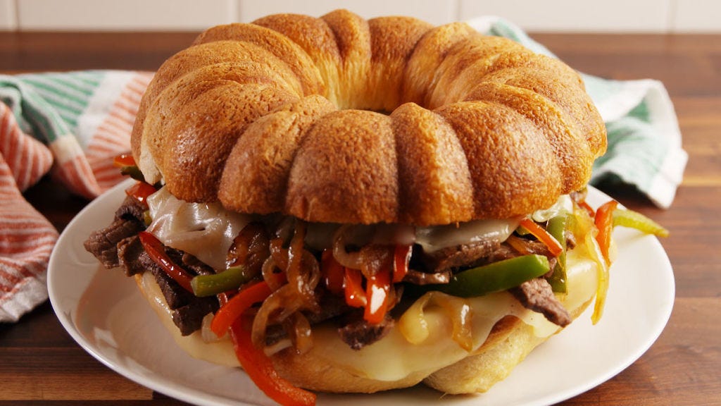 preview for This Giant Philly Cheesesteak Is A Total Crowd Pleaser