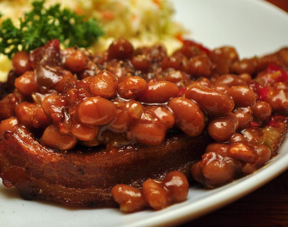 Dish, Food, Cuisine, Ingredient, Baked beans, Cowboy beans, Produce, Recipe, Meat, 