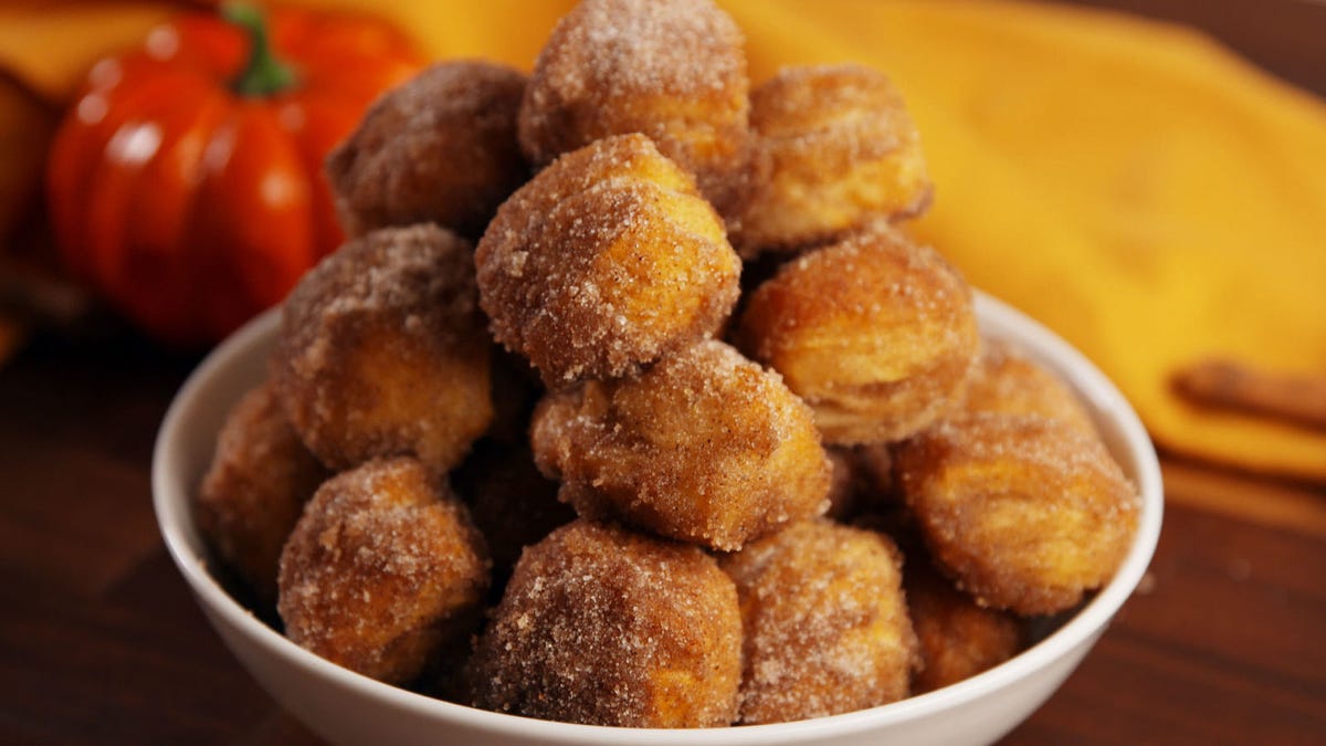 Video player poster image preview for Pumpkin Spice Pretzel Bites Are Fall Goals