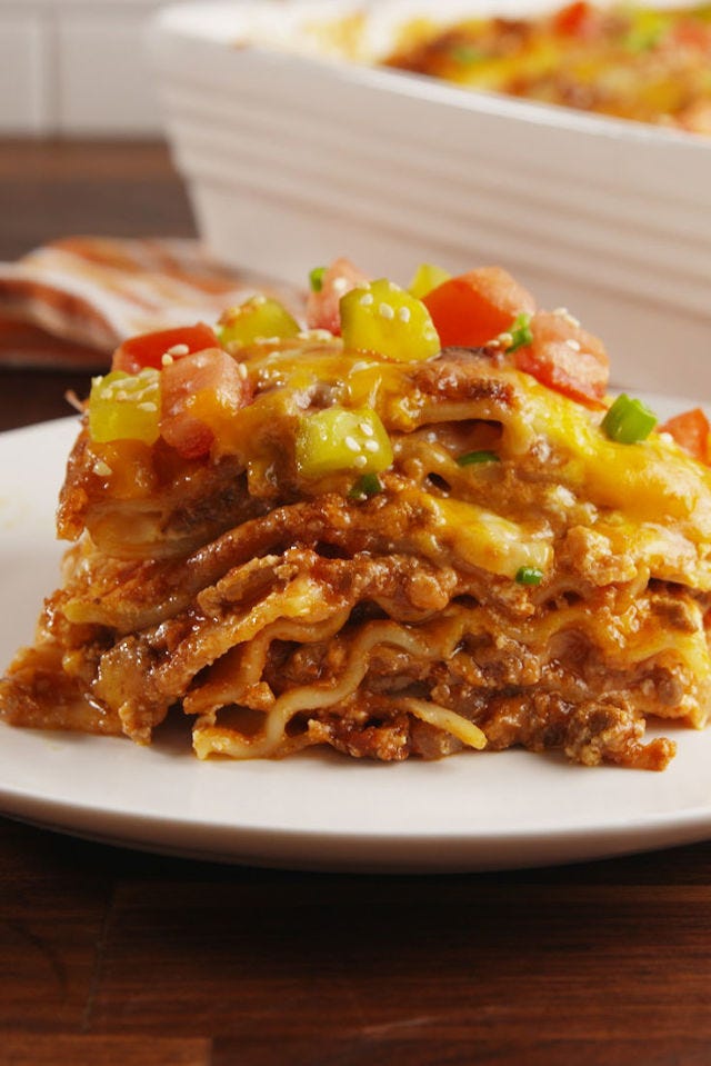 Cheeseburger Lasagna Vertical