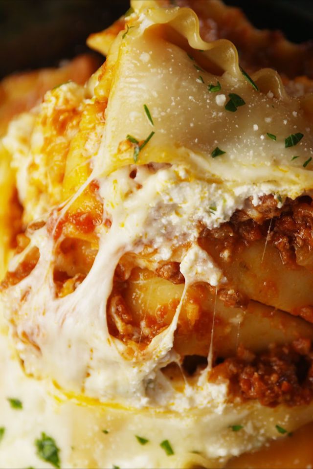 Best Crock Pot Lasagna Recipe How To Make Slow Cooker Lasagna   Gallery 1509120009 Delish Crock Pot Lasagna Pinterest Still002 