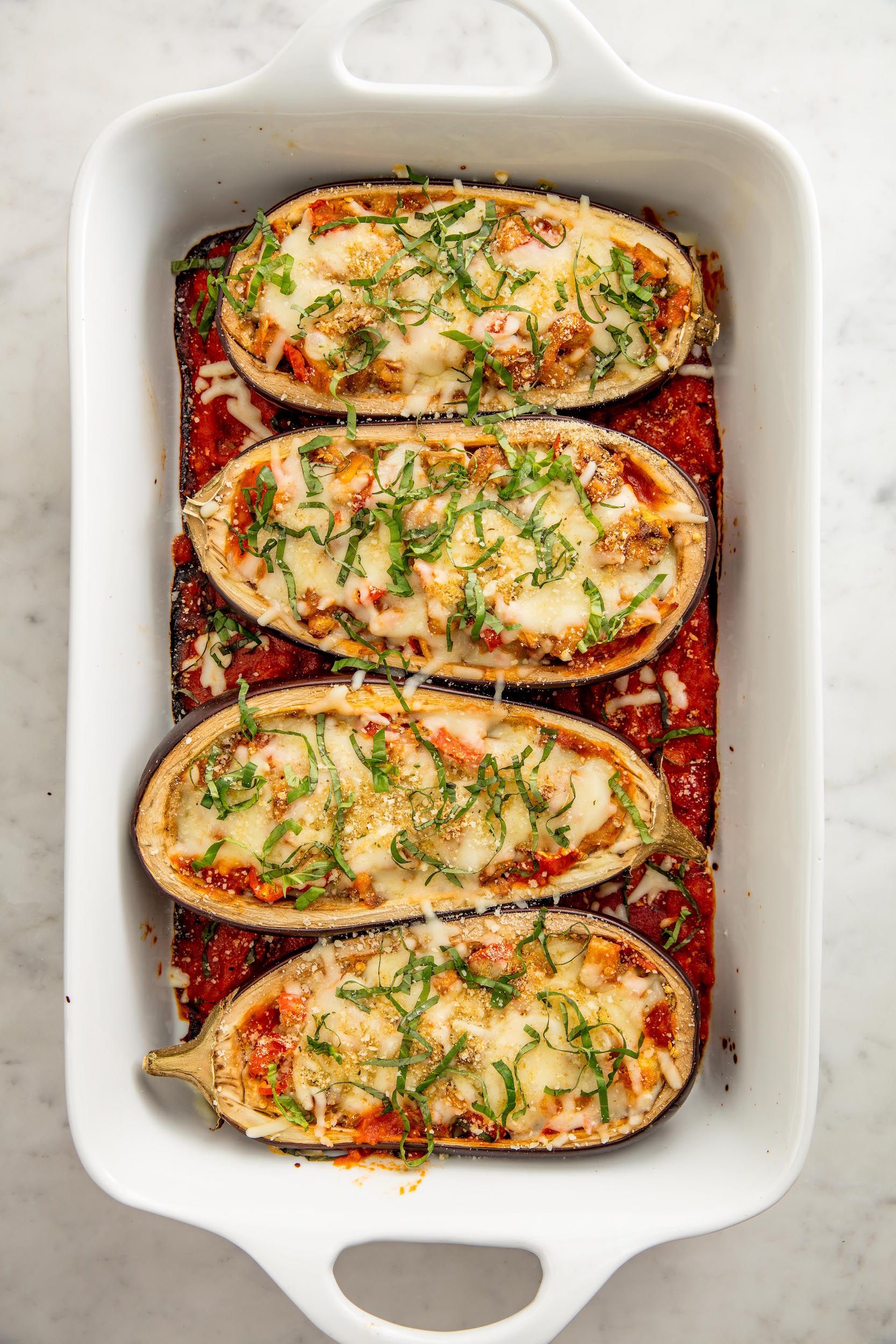 Best Stuffed Eggplant Parm Recipe - How to Make Stuffed Eggplant Parm