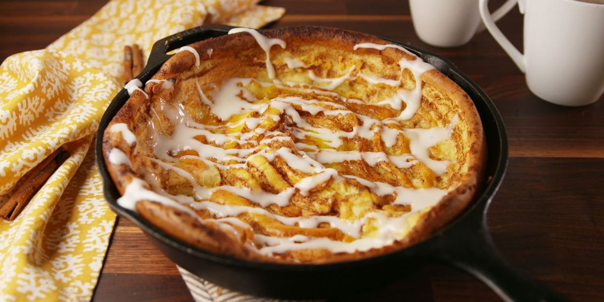 Best Cinnamon Roll Dutch Baby Recipe - How to Make Cinnamon Roll Dutch Baby