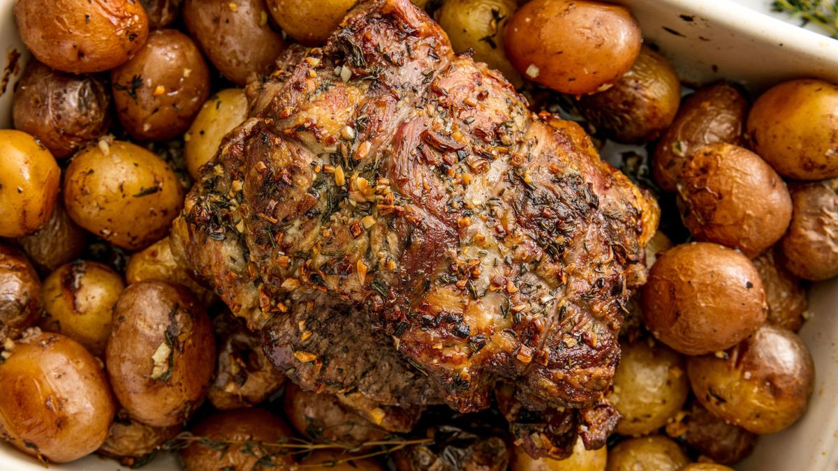 preview for This Garlicky Roast Will Change The Way You Think About Lamb