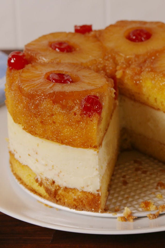 Pineapple Upside Down Cheesecake Vertical