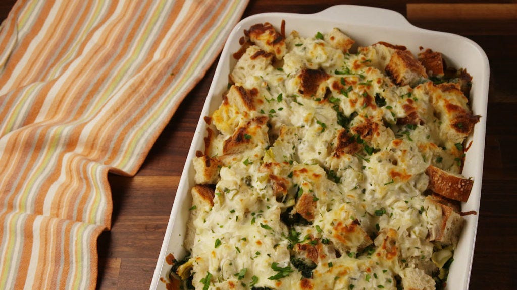 Video player poster image preview for This Spinach Artichoke Stuffing Is Dangerous!