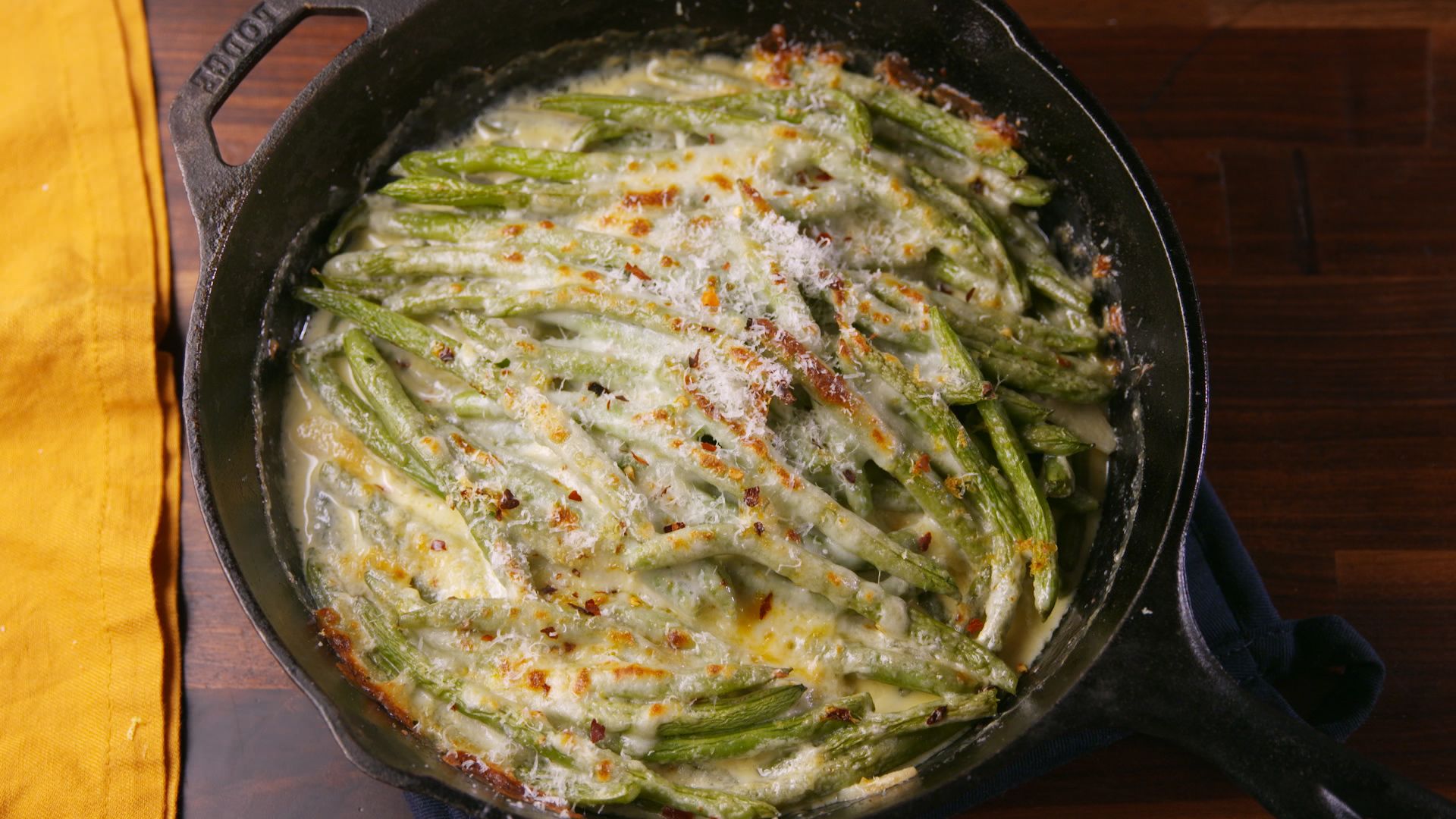 cheesy green beans