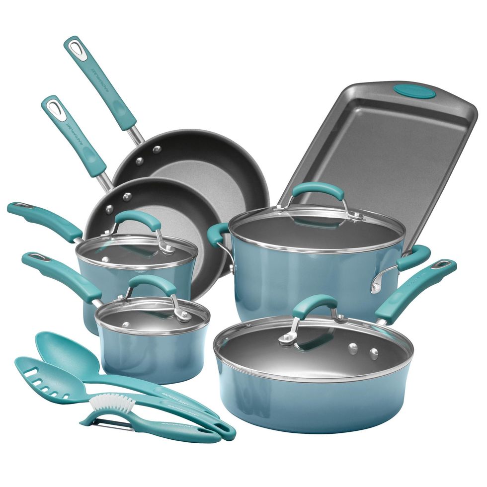 Rachael Ray 14-Piece Cookware Set is $120 for  Black Friday