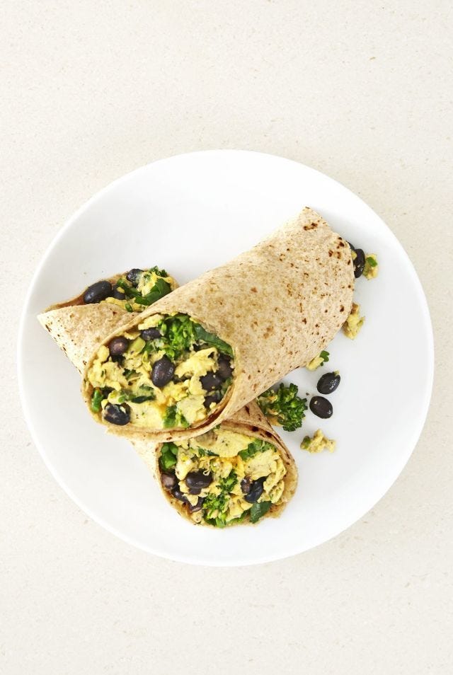scrambled egg burrito