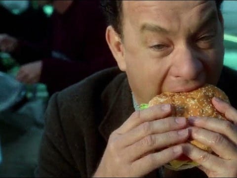 Tom Hanks Eating