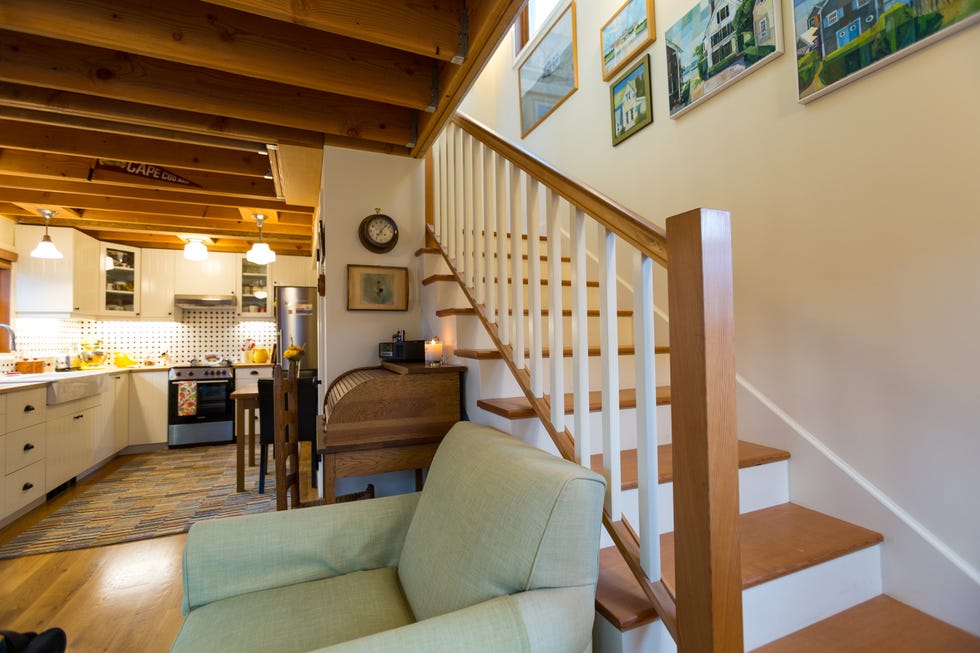 Property, Room, Stairs, Building, Interior design, House, Real estate, Furniture, Home, Loft, 