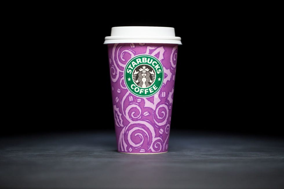 Purple, Cup, Drinkware, Tumbler, Cup, Coffee cup, Lid, Tableware, Coffee cup sleeve, Highball glass, 