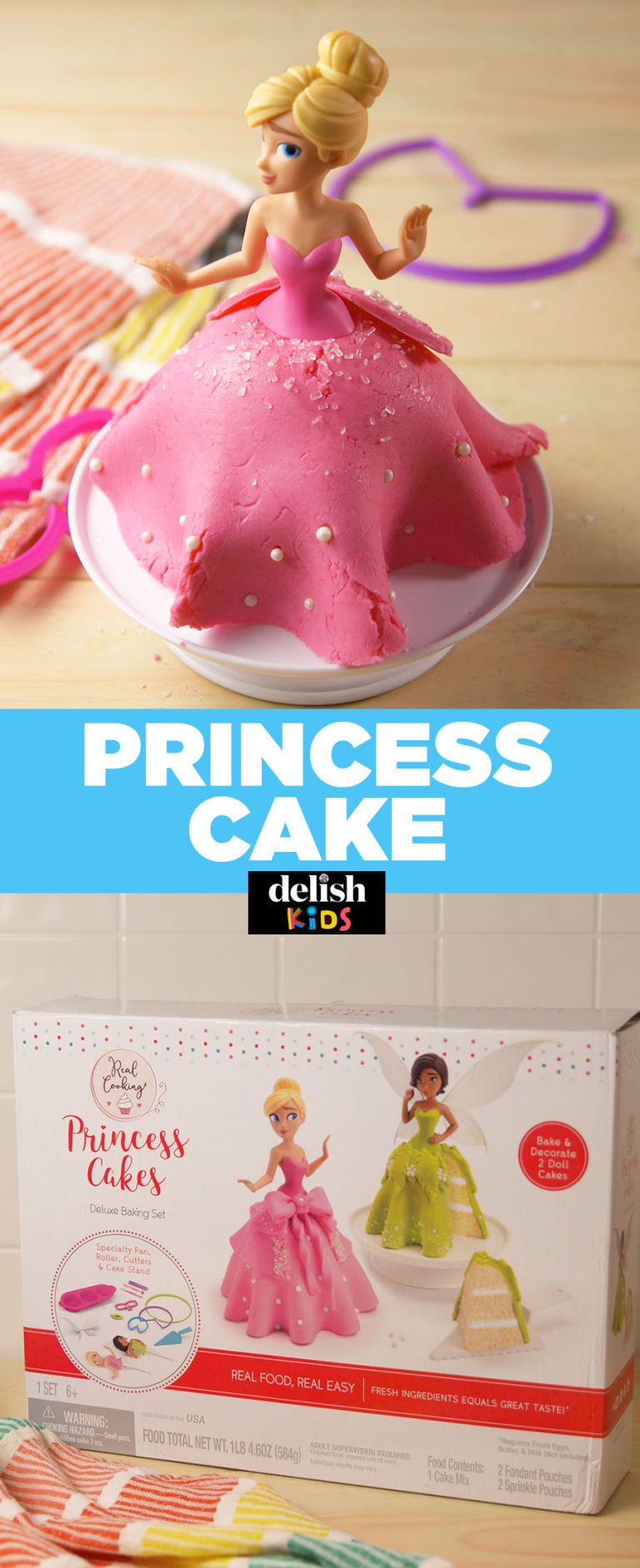 NEW REAL COOKING KIDS PRINCESS CAKES BAKING 