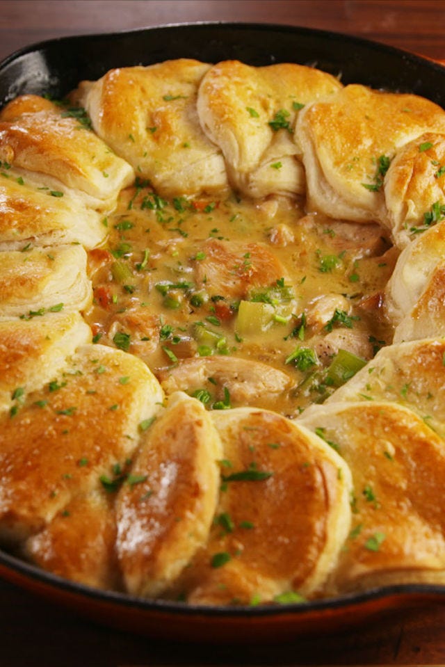 Skillet Chicken Pot Pie Vertical