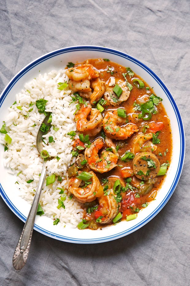 Dish, Food, Cuisine, Ingredient, Shrimp, Étouffée, Meat, Curry, Gumbo, Produce, 