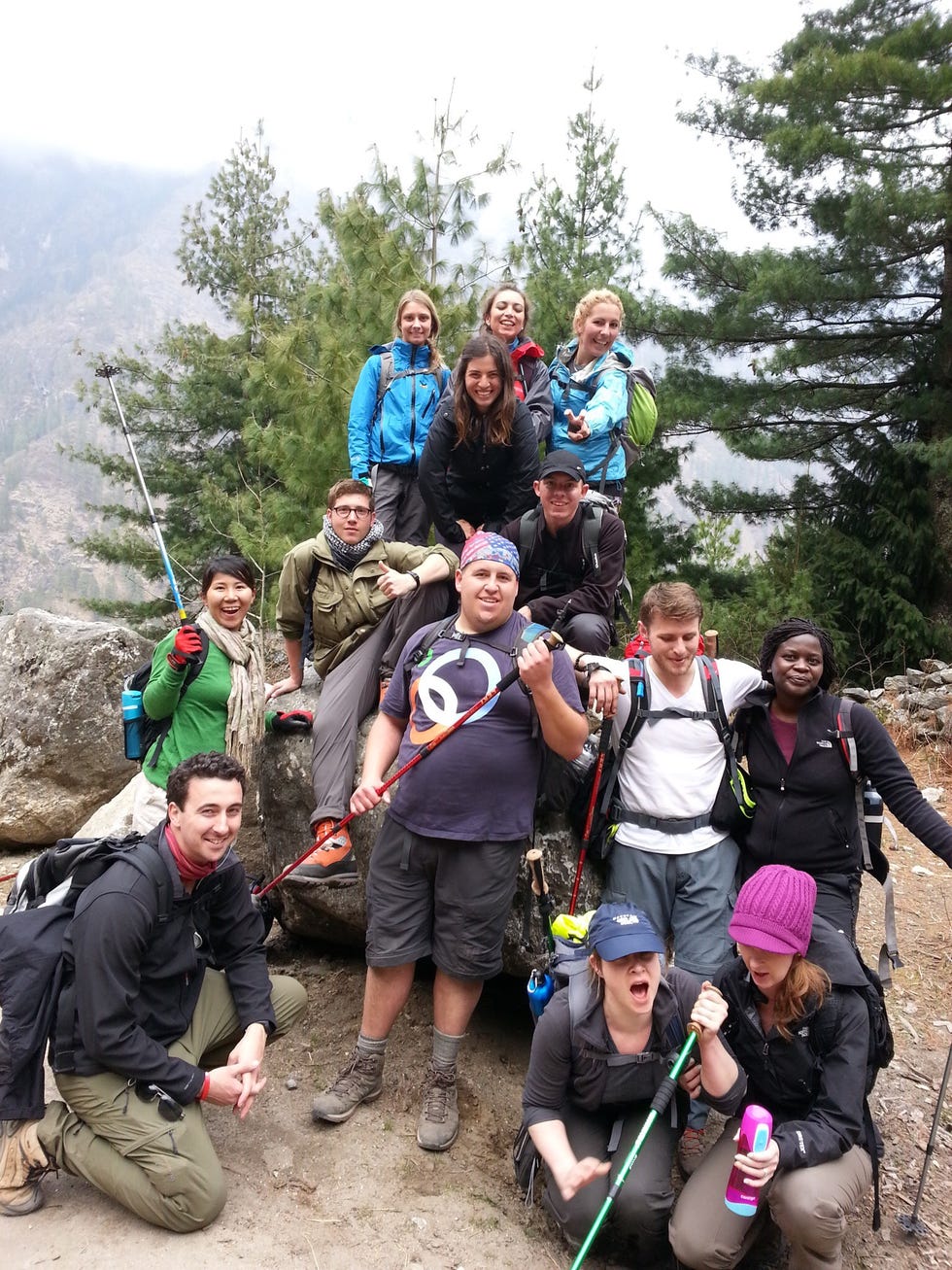 Social group, Backpacking, Adventure, Wilderness, Outdoor recreation, Hiking, Community, Recreation, Hiking equipment, Tree, 