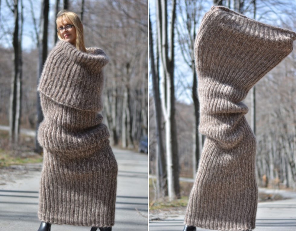 Clothing, Wool, Woolen, Outerwear, Brown, Knitting, Beige, Fashion, Fur, Stole, 