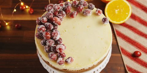 Sparkling Cranberry Cheesecake