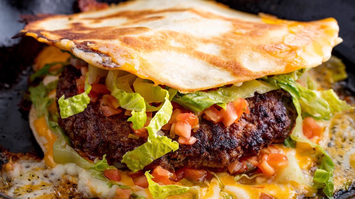 preview for Quesadilla Burger = The Greatest Food Mashup Of All Time