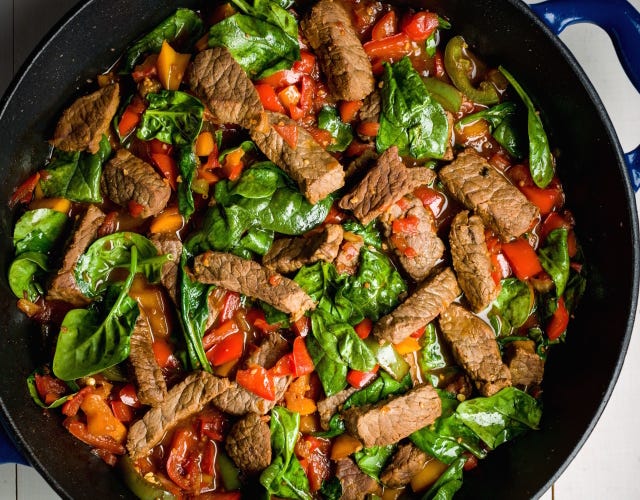 Best Teriyaki Steak Stir-Fry with Peppers Recipe - How to Make Teriyaki