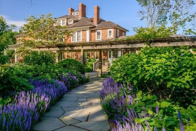 Garden, Property, Natural landscape, Flower, Building, Plant, Estate, House, Home, Lavender, 