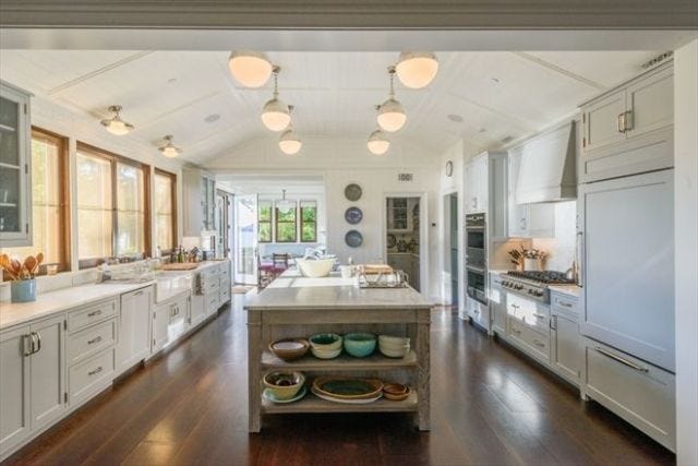 Countertop, Ceiling, Room, Property, Furniture, Interior design, Kitchen, Cabinetry, Building, Lighting, 