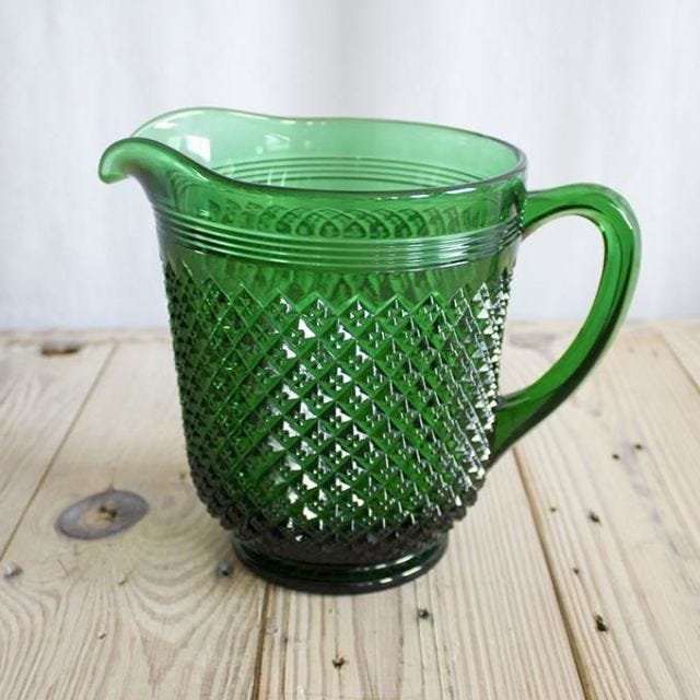 Green, Pitcher, Drinkware, Glass, Jug, Tableware, Serveware, Cup, Emerald, 
